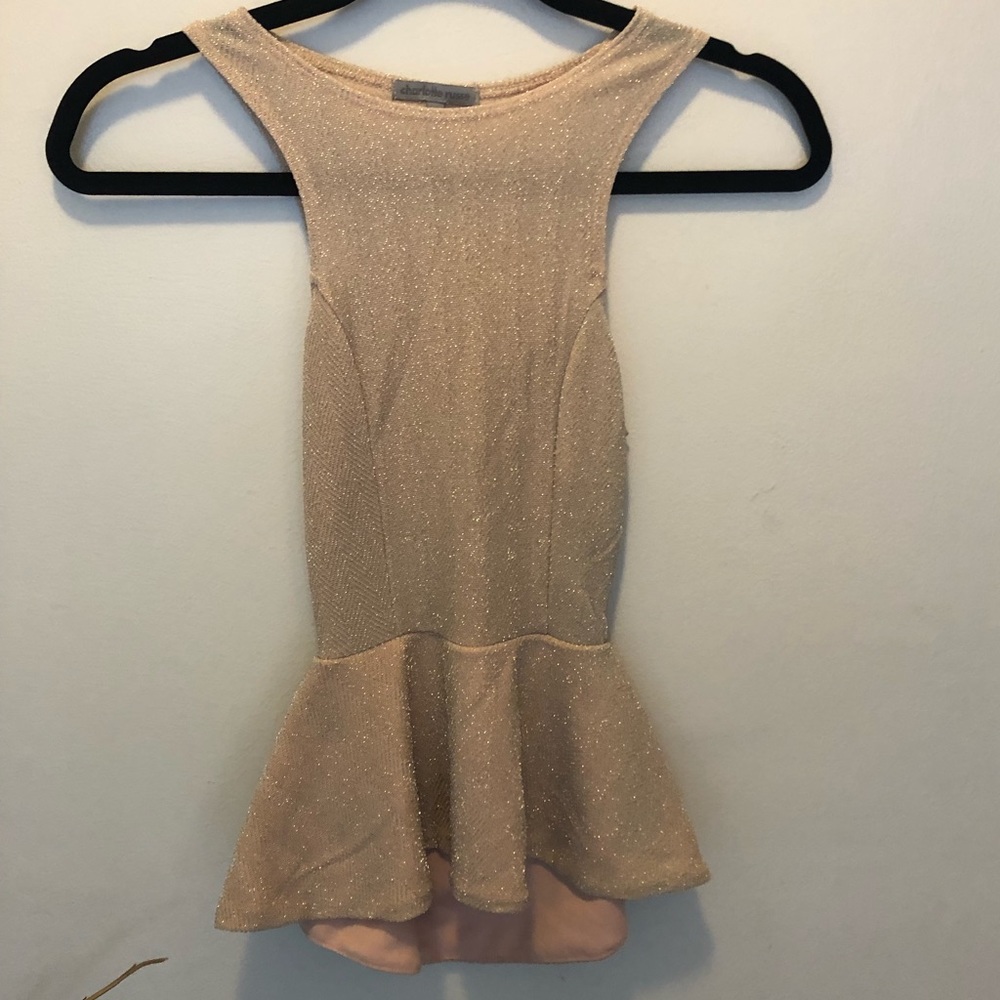 Women’s shimmer peplum top